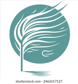 A gust of wind. Logo. 