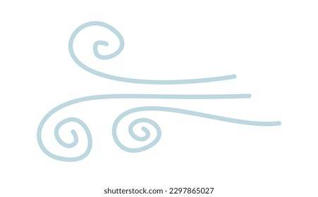 Gust of wind Windy weather. Vector illustration