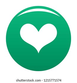 Gustatory heart icon. Simple illustration ofgustatory heart vector icon for any design green