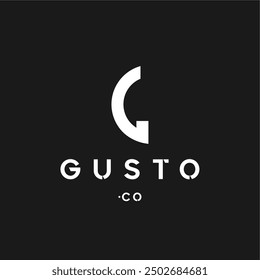 Gusto letter G logo design ideas business name editable vector template  royalty free image