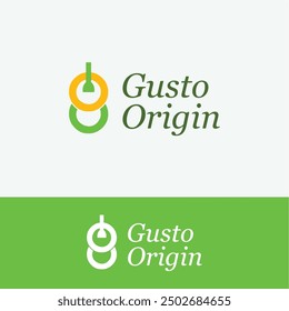 Gusto origin letter g restaurant spoon logo design ideas business name editable vector template  royalty free image