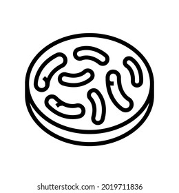 gut bacteria line icon vector. gut bacteria sign. isolated contour symbol black illustration