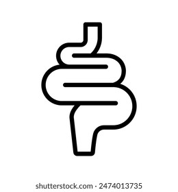 Diseño de iconos de estreñimiento intestinal, Color de iconos de intestinos editable