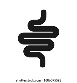 Gut Constipation Icon Design,Intestines Icon, Symbol Of Digestion System Flat Style Vector Illustration . Color Editable