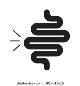 Gut constipation icon design,Intestines icon, symbol of digestion system flat style vector illustration