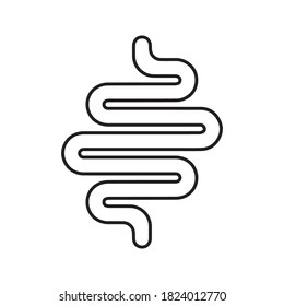Gut constipation icon design,Intestines icon, symbol of digestion system flat style vector illustration