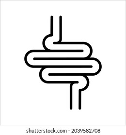 Gut constipation icon design,Intestines icon, symbol of digestion system flat style vector illustration on white background