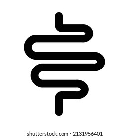 Gut constipation icon design,Intestines icon, symbol of digestion system flat style vector illustration . color editable eps10
