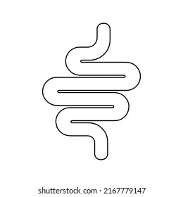 Diseño de icono de estreñimiento de las garras,Icono de intestinos, símbolo del sistema de digestión de la ilustración de vector de estilo plano. modificable por color