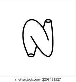 Diseño de icono de estreñimiento en el intestino,Icono de intestinos, símbolo del sistema de digestión ilustración vectorial de estilo plano. modificable por color