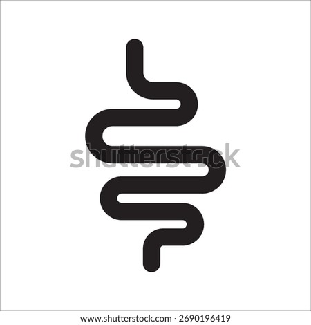 Gut constipation icon design,Intestines icon, symbol of digestion system flat style vector illustration on white background