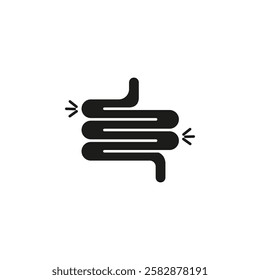 Gut constipation icon Symbol mark in Outline style