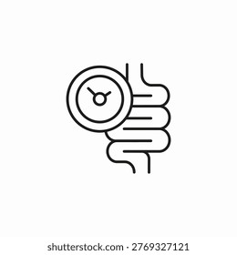 gut digestion time icon sign vector