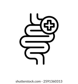 gut health icon vector design in trendy style