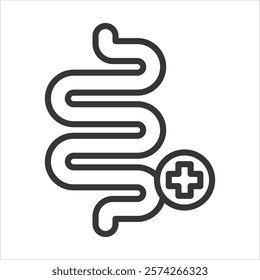 Gut Health Icon Vector Illustration Outline