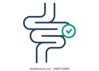 Gut icon. icon related to digestive system. line icon style. gut health elements vector illustration