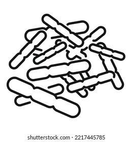 Gut probiotic icon outline vector. Bacteria lactobacillus. Healthy yoghurt