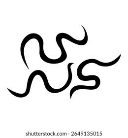 design de silhueta de parasita de verme de tripas