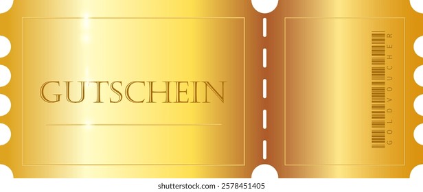 gutschein gold. Voucher coupon german