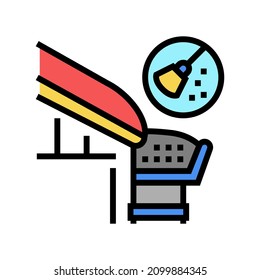 Rinne Reinigungs-Farbsymbol Vektorgrafik. Rinnungszeichen. einzelne Symbolillustration