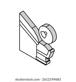 gutter cleaning isometric icon vector. gutter cleaning sign. isolated symbol illustration