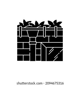 Holgura de la rejilla с icono de línea de color. Servicio de jardín. Pictograma para página web, aplicación móvil, promoción. elemento de diseño de interfaz gráfica de usuario (GUI) de UI UX. Trazo editable.