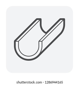 Gutter and drainage system icon.