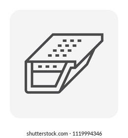 Gutter and drainage system icon, 64x64 perfect pixel and editable stroke.