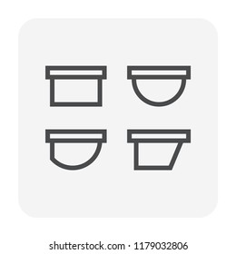 Gutter and drainage system icon, 64x64 perfect pixel and editable stroke.