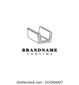 gutter logo cartoon icon design template black modern isolated vector illustration