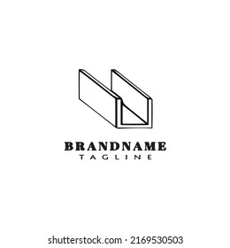 gutter logo cartoon icon design template black modern isolated vector illustration