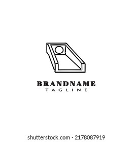 gutter logo cartoon icon design template black modern isolated vector illustration