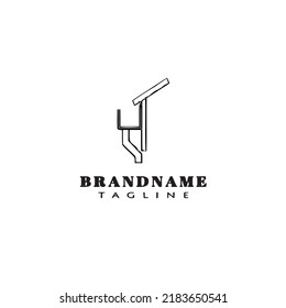 gutter logo cartoon icon design template black modern isolated vector illustration