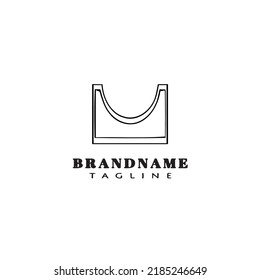 Rinne-Logo-Cartoon-Symbol-Design-Vorlage schwarz, moderne einzelne Vektorgrafik