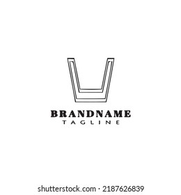 logotipo de guiador caricatura plantilla de diseño de icono negro ilustración de vector aislado