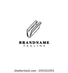 gutter logo cartoon icon design template black modern isolated vector illustration