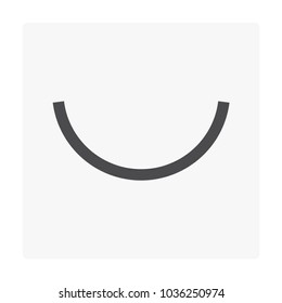 Gutter shape profile icon on white.