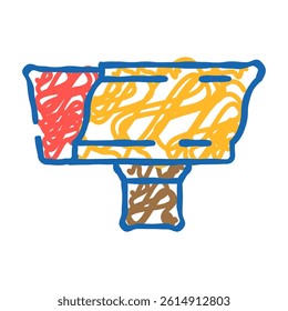 gutters and downspouts doodle icon sketch vector. gutters and downspouts sign. isolated symbol illustration
