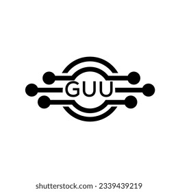 GUU letter logo. GUU best white background vector image. GUU Monogram logo design for entrepreneur and business.	
