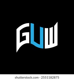 GUW logo design, GUW simple and modern logo. GUW luxurious alphabet design  
