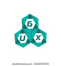 GUX creative minimalist letter logo. GUX unique vector initials alphabet letter logo design
