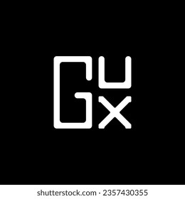 GUX Buchstaben Logo Vektordesign, GUX einfach und modern Logo. GUX-Design für luxuriöse Alphabete  