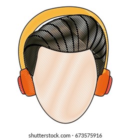 guy avatar wearing headphones device