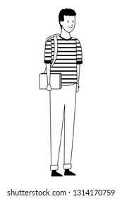 guy bagpack casual