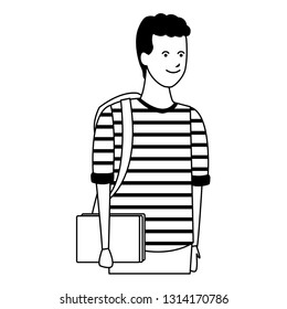 guy bagpack casual