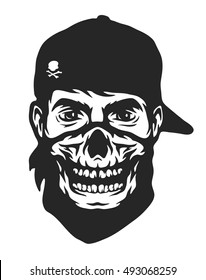 The guy in the bandana with a skull pattern.