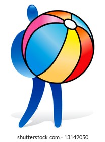 Guy with beach ball