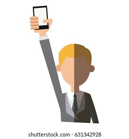 guy bsiness hand holding smartphone