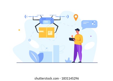 The guy called the delivery of goods by a drone