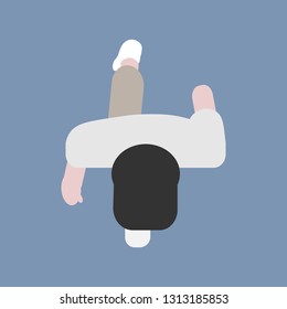 the guy in the cap goes, the view from the top is a vector